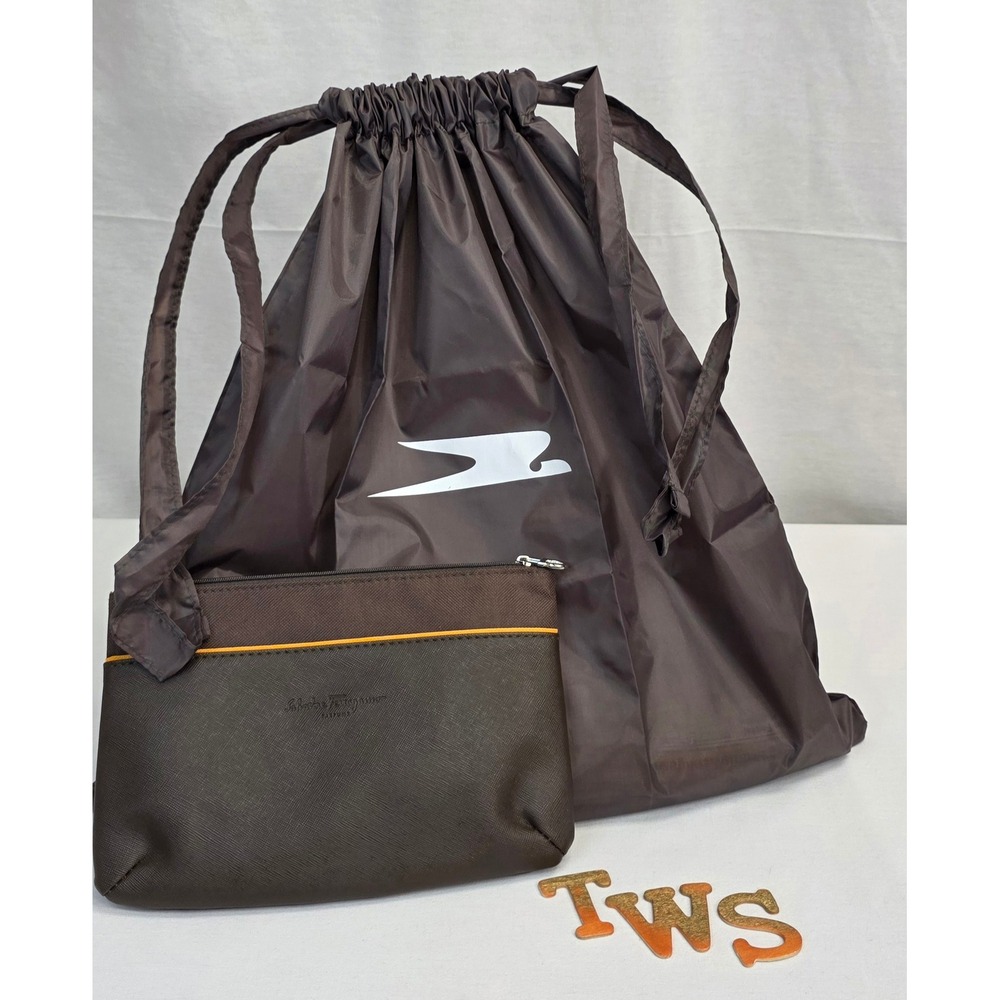 Salvatore Ferragamo Parfums Aerolineas Argentinas Travel Toiletry Pouch Brown - Picture 8 of 11